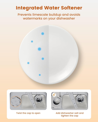 HAVA 2025 Upgraded Table Top Dishwasher – Portable, 8 Wash Programs, Water Softener, Child Lock & Delayed Start