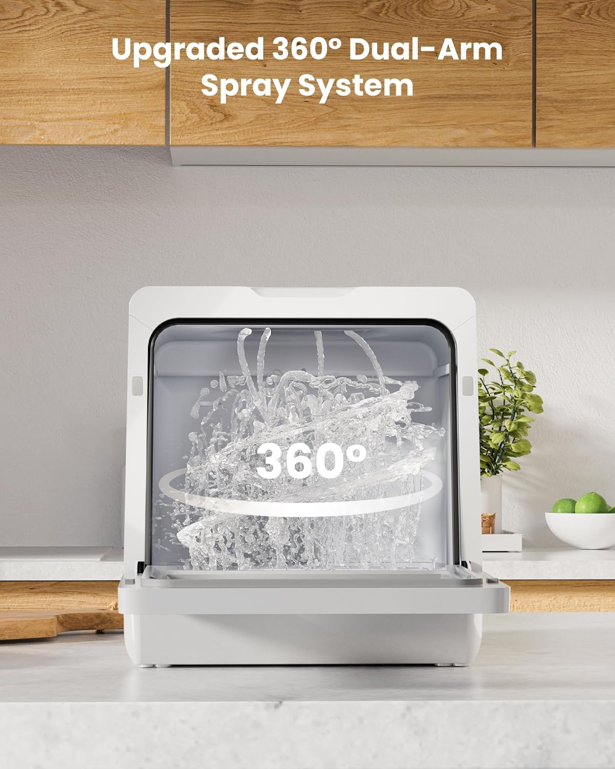 HAVA 2025 Upgraded Table Top Dishwasher – Portable, 8 Wash Programs, Water Softener, Child Lock & Delayed Start