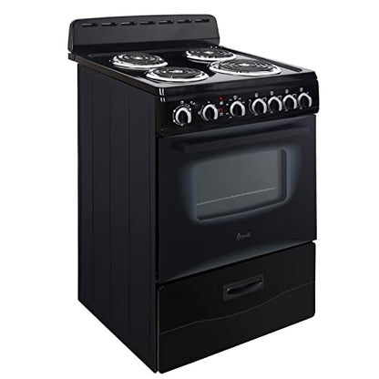 Avanti ERU240P1B ERU240 24" Electric Range Oven with Framed Glass Door, in Black