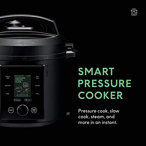 CHEF iQ Smart Pressure Cooker 10 Cooking Functions & 18 Features, Built-in Scale, 1000+ Presets & Times & Temps w/App for 600+ Foolproof Guided Recipes, Rice & Slow Electric MultiCooker, 6 Qt