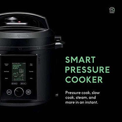 CHEF iQ Smart Pressure Cooker 10 Cooking Functions & 18 Features, Built-in Scale, 1000+ Presets & Times & Temps w/App for 600+ Foolproof Guided Recipes, Rice & Slow Electric MultiCooker, 6 Qt
