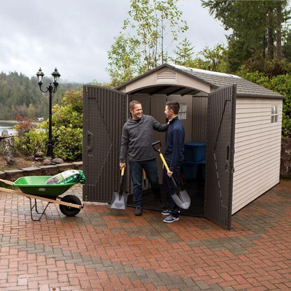 7 × 12 Ft Outdoor Storage Shed – Dual-Wall HDPE Construction with Steel Reinforcement