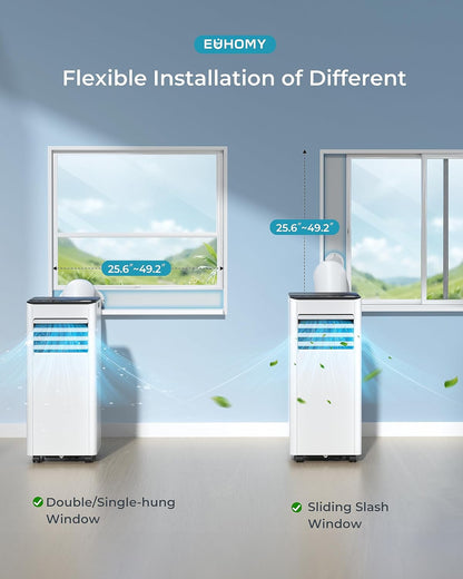 4-in-1 Portable Air Conditioner – Cooling, Dehumidifier, Fan & Sleep Mode – Remote Control – 9000 BTU – For Rooms up to 20㎡
