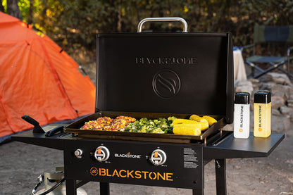 Blackstone 1883 Gas Hood & Side Shelves Heavy Duty Flat Top Griddle Grill Station for Kitchen, Camping, Outdoor, Tailgating, Countertop 28 inch Black