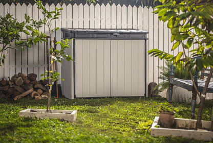 1150L Outdoor Garden Storage Shed – Grey & Black
