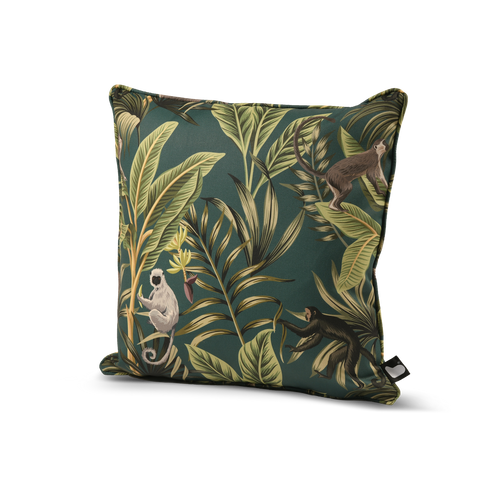Outdoor Decorative Cushion – Monkey Print | UV-Resistant, Water-Resistant | Made in UK
