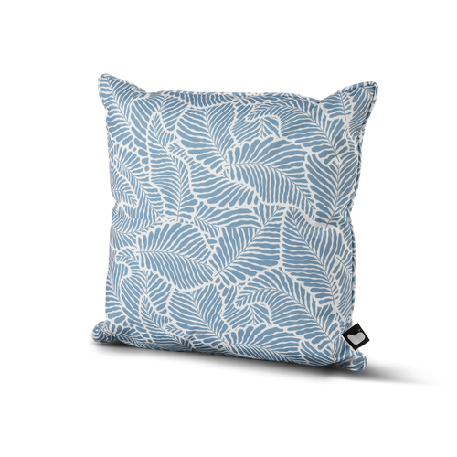 Outdoor Decorative Cushion – Poplar Leaf Sea Blue Print | UV-Resistant, Water-Resistant