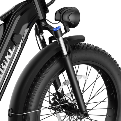 750W Electric Fat Tire Bike with 48V Battery, Hydraulic Disc Brakes & Front Basket