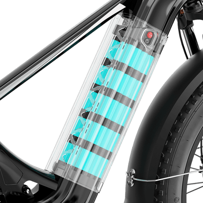 750W Electric Fat Tire Bike with 48V Battery, Hydraulic Disc Brakes & Front Basket