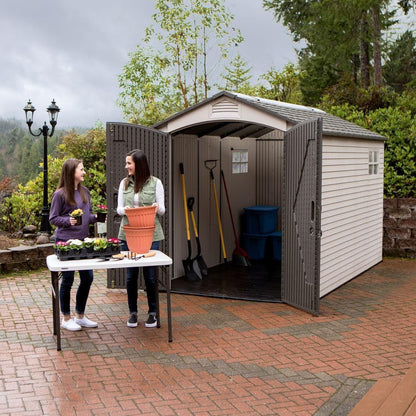 7 × 12 Ft Outdoor Storage Shed – Dual-Wall HDPE Construction with Steel Reinforcement