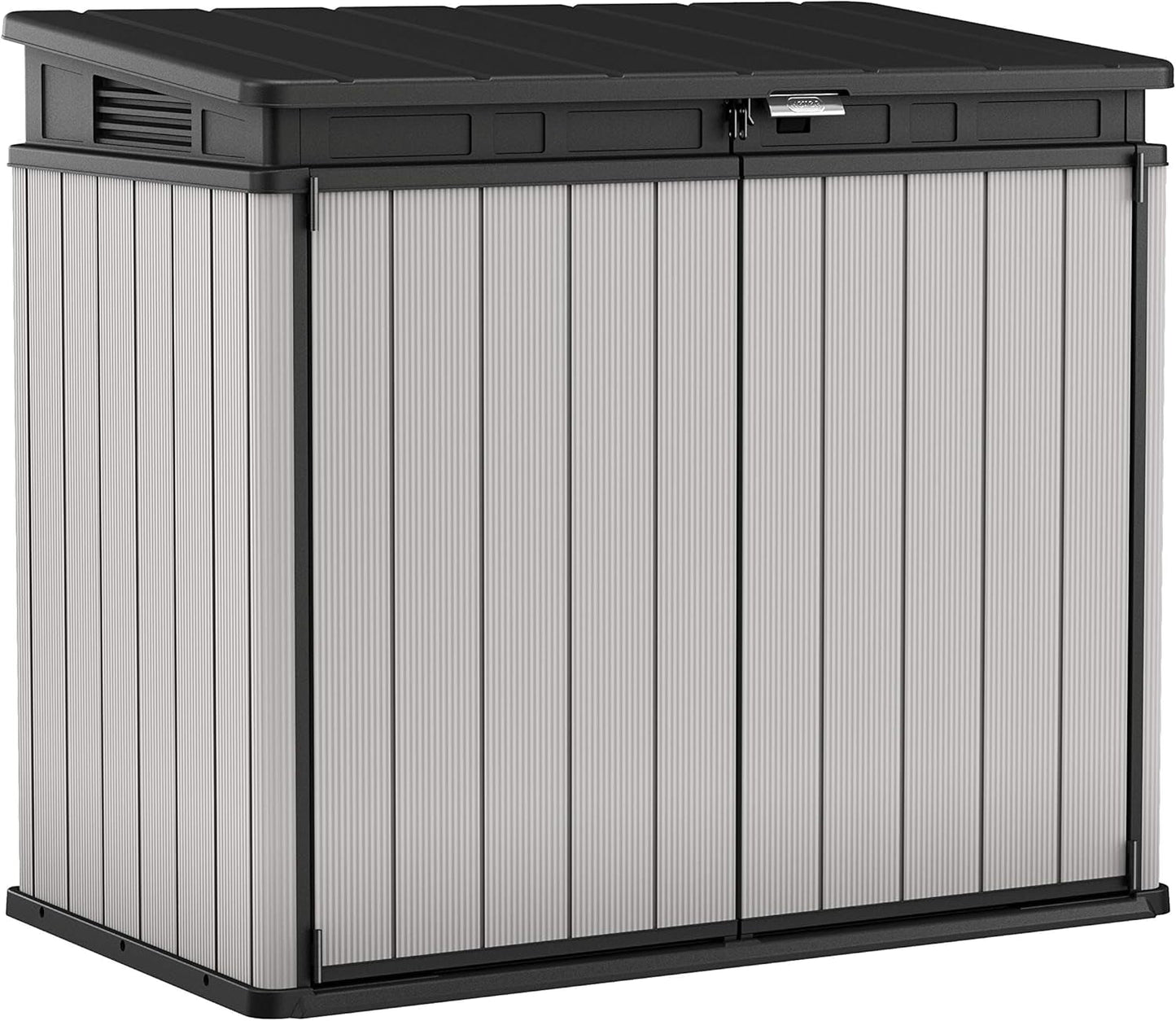 1150L Outdoor Garden Storage Shed – Grey & Black