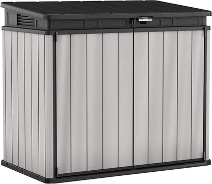 1150L Outdoor Garden Storage Shed – Grey & Black