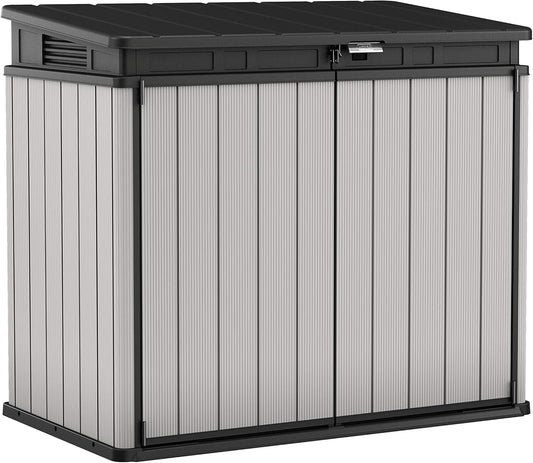 1150L Outdoor Garden Storage Shed – Grey & Black